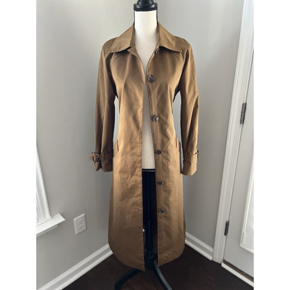 Anthropologie Bernardo Trench Coat Size XS Dark Tan